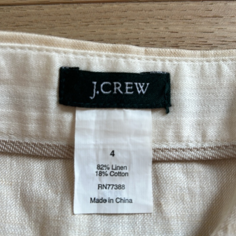 J CREW mini skirt  Size 4  Linen and cotton blend - Picture 3 of 4